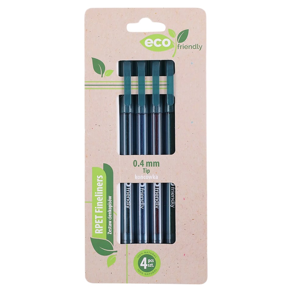 Obrázek 1 pro produkt Pero s kovovým uzavřením s inkoustem na vodní bázi hrot 0,4 mm 4 ks