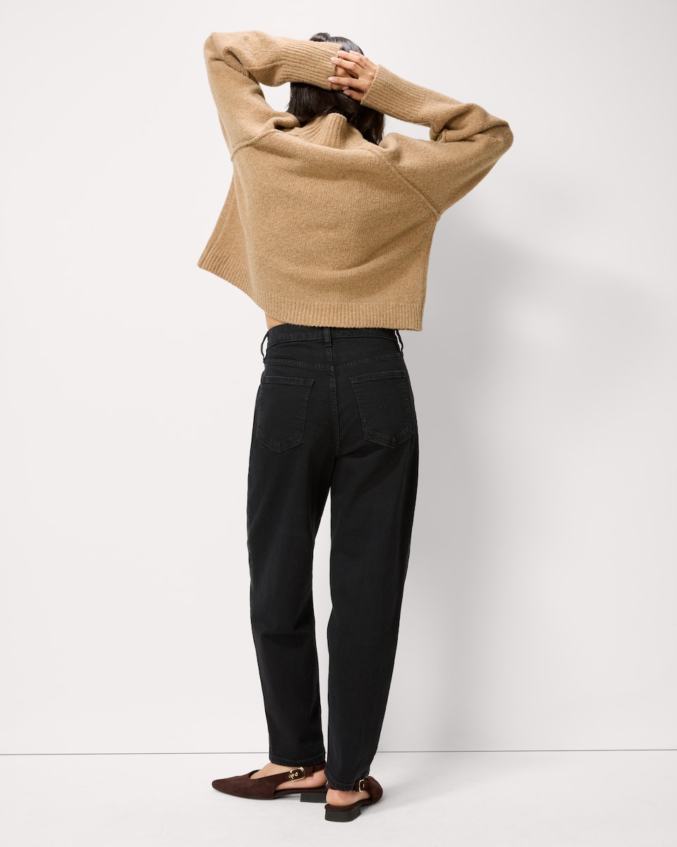 image 1 of F&F High Rise Mom Jeans in Grey