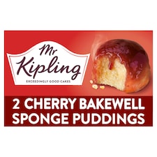 Mr Kipling Sponge Puddings - Cherry Bakewell 2 x 95g