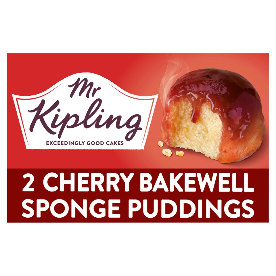 Mr Kipling Sponge Puddings - Cherry Bakewell 2 x 95g