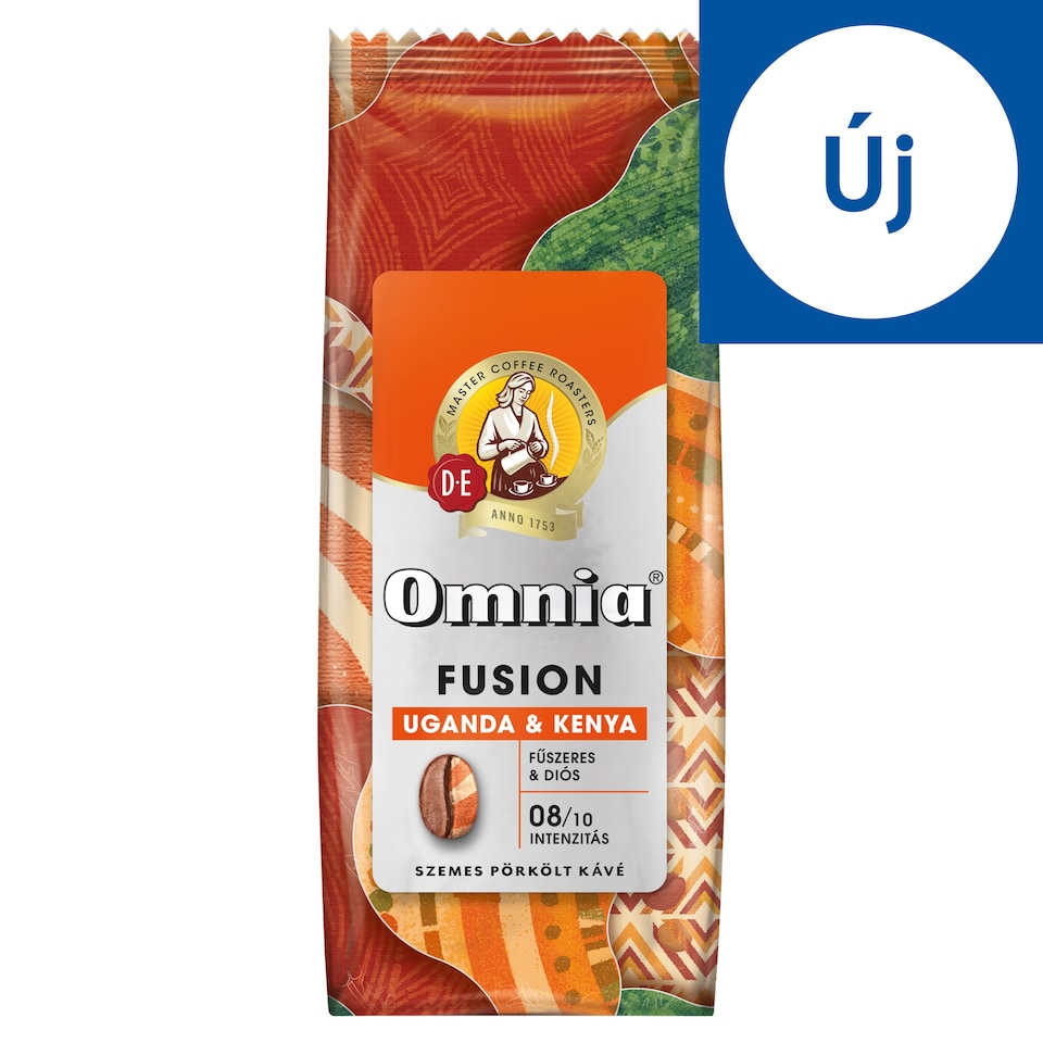 Omnia Fusion Uganda & Kenya fűszeres & diós szemes pörkölt kávé 900 g