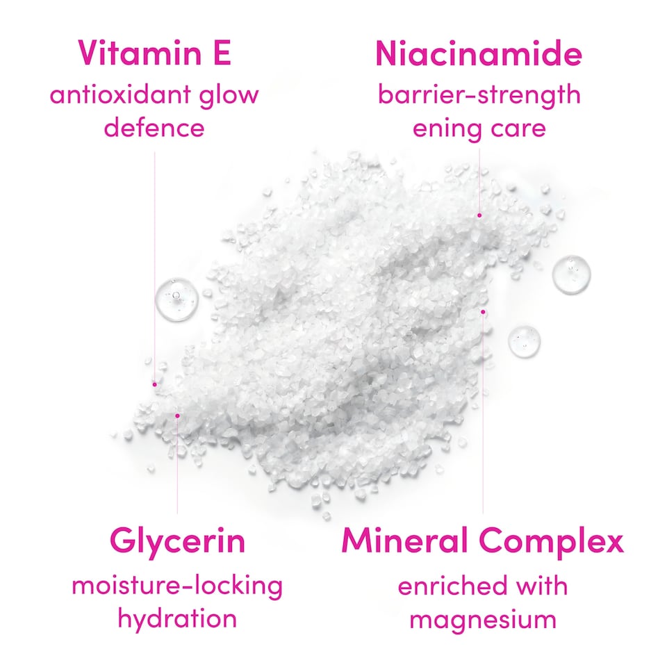 image 1 of Dove Body + Mind Pink Dragonfruit & Primrose Bath Salts 400g