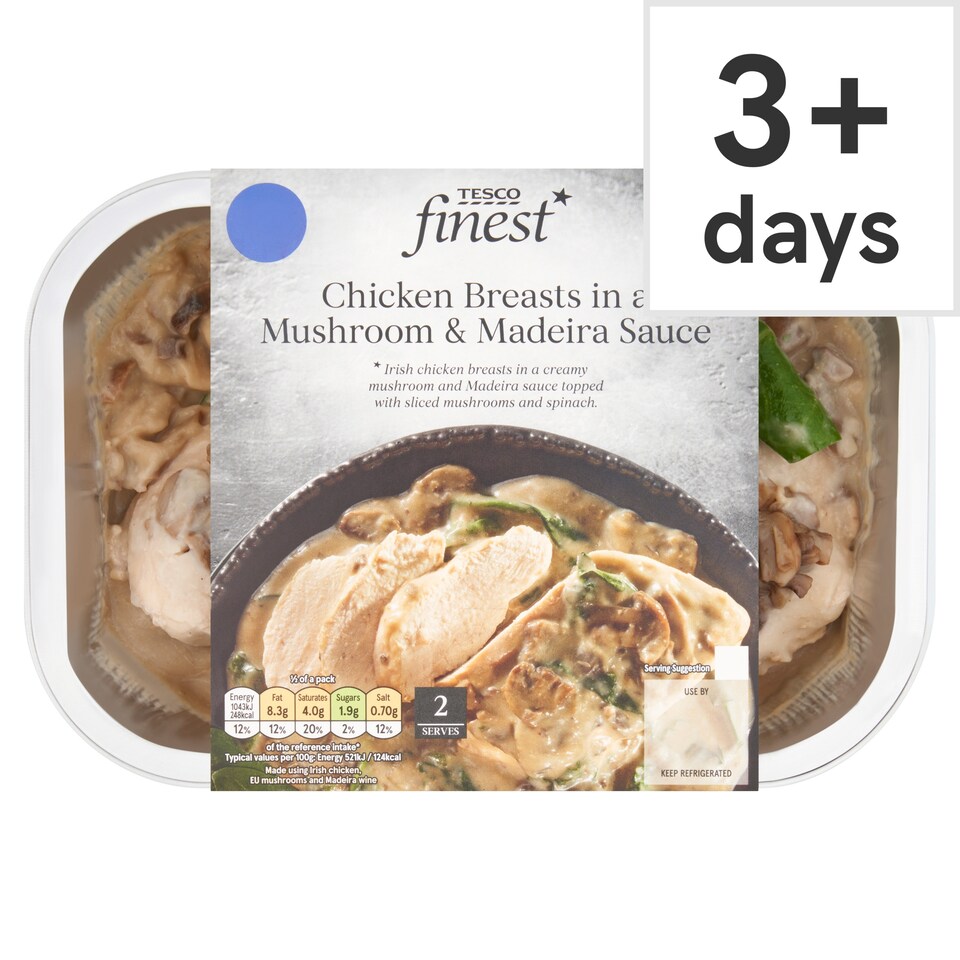 Tesco Finest Chicken Breasts in a Mushroom and Madeira Sauce 400g