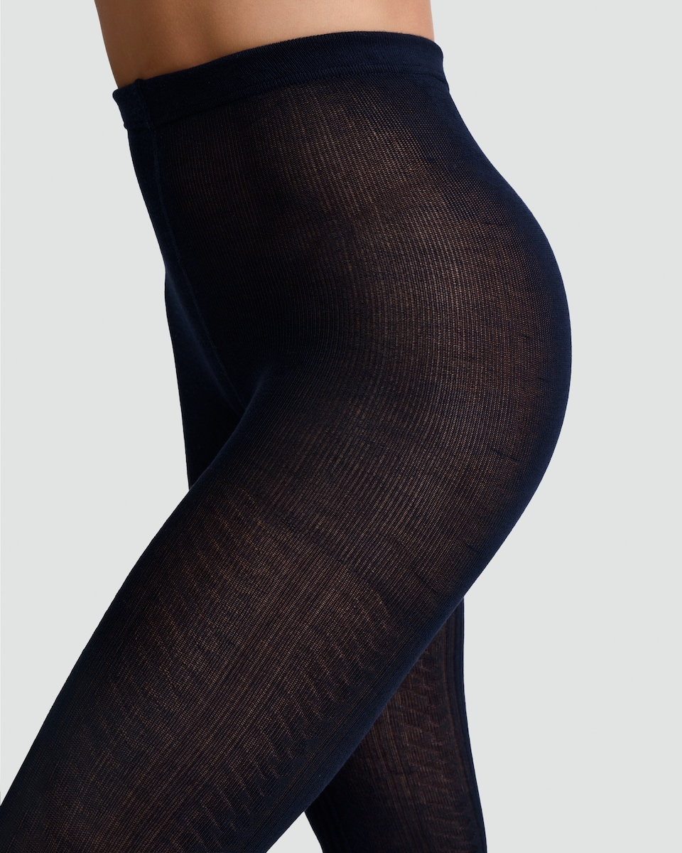 image 1 of F&F 100 Denier Cable Knit Tights in Multi