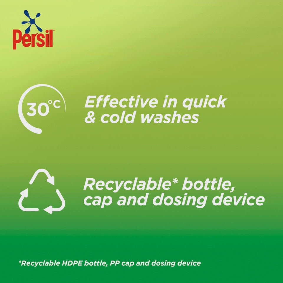 image 1 of Persil Bio Laundry Washing Liquid Detergent 35 Washes 945ML