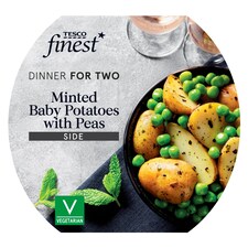 Tesco Finest Minted Baby Potatoes With Peas 325G