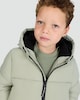 image 3 of F&F Boys Zip Through Hooded Puffer Jacket in Green