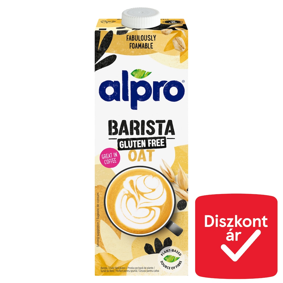 Alpro Barista gluténmentes zabital hozzáadott vitaminokkal 1 l 