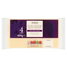 Tesco Extra Mature White Cheddar 400g