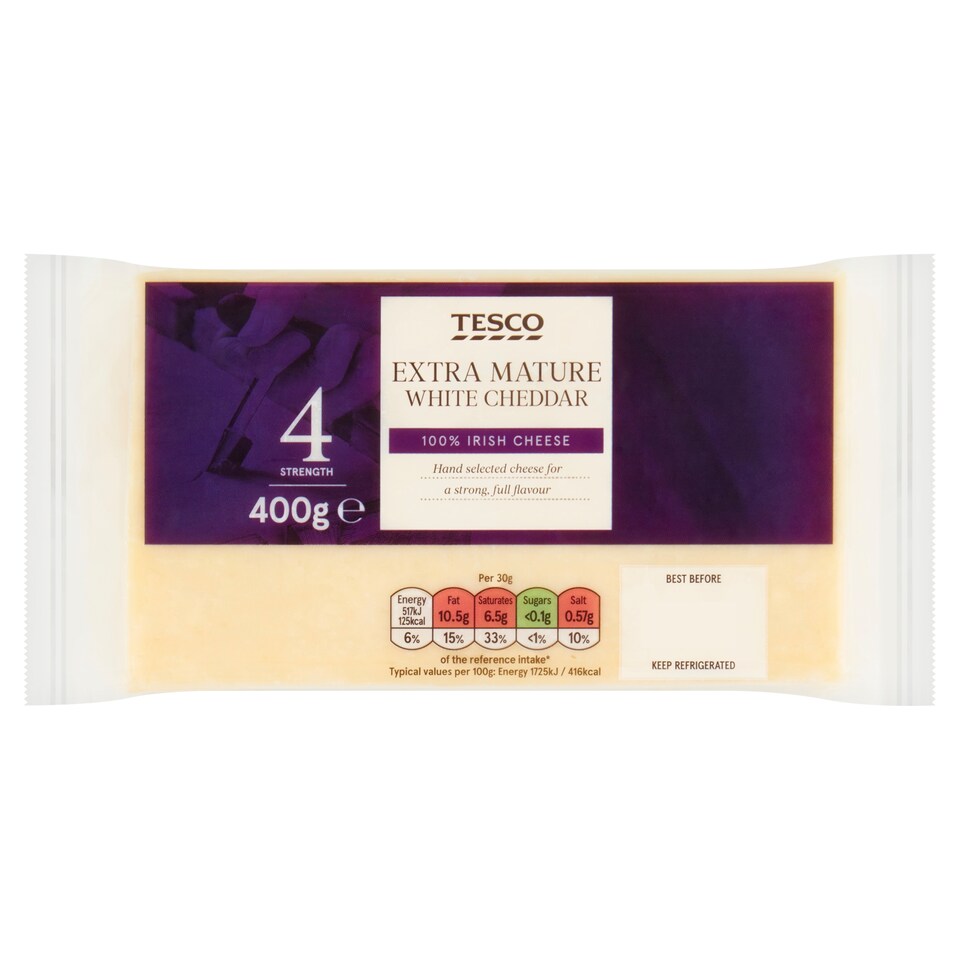 Tesco Extra Mature White Cheddar 400g