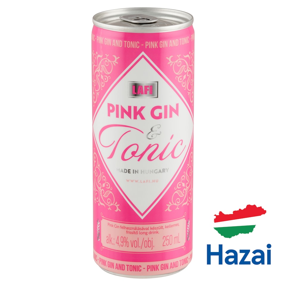 Lafi Pink gin & tonic alkoholos szénsavas ital 4,9% 250 ml 