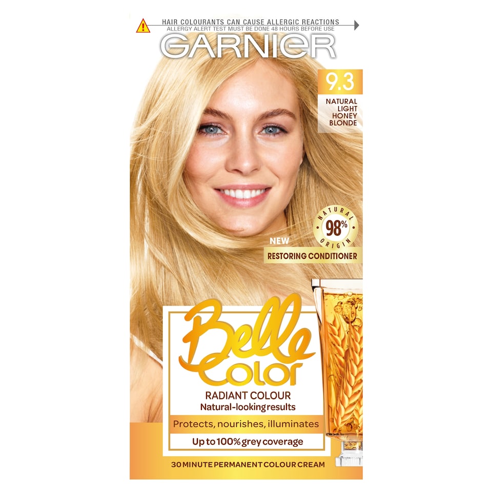 image 1 of Garnier Belle Color Permanent Hair Dye - Natural Light Honey Blonde 9.3