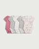 image 1 of F&F Baby 5-Pack Pure Cotton Bodysuits in Pink