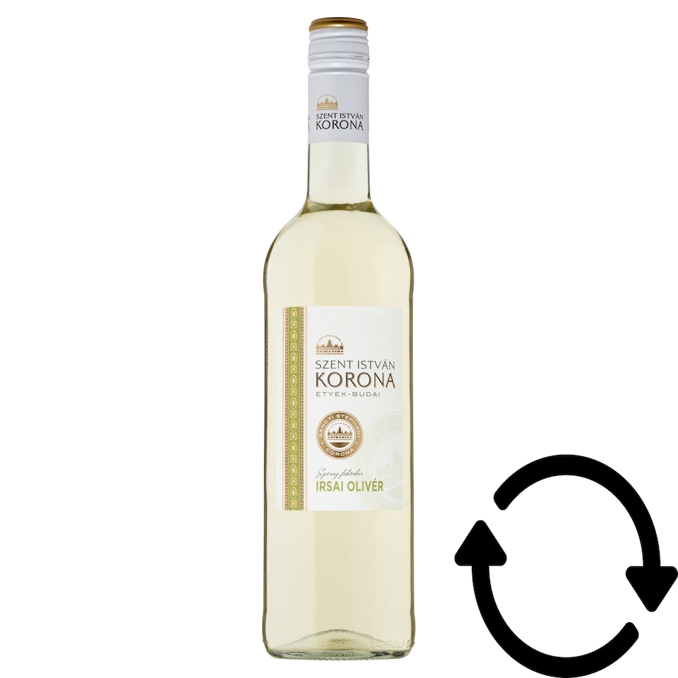 Szent István Korona Etyek-Budai Irsai Olivér száraz fehérbor 11% 0,75 l