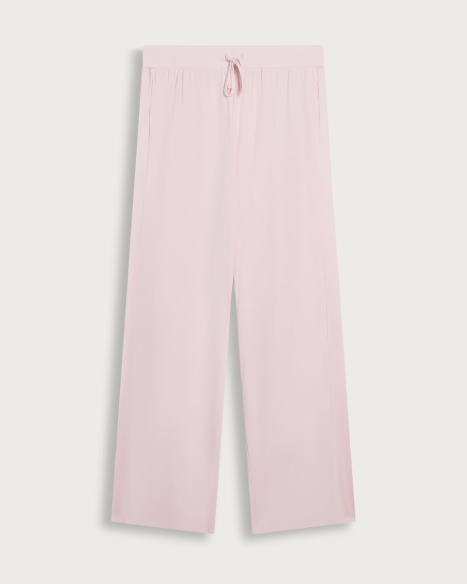 image 1 of F&F Wide Leg Drawstring Pyjama Bottoms in Pink