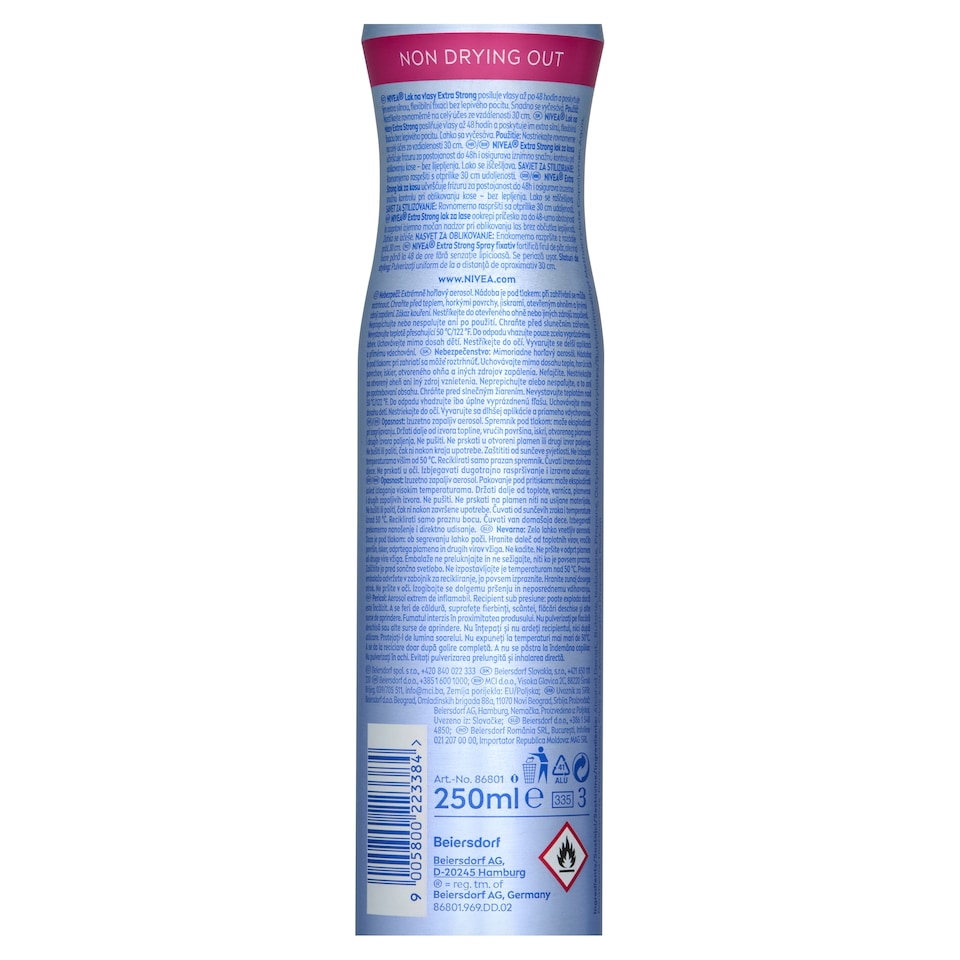 Obrázek 1 pro produkt Nivea Extra Strong Lak na vlasy 250ml