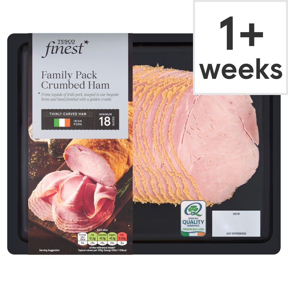 Tesco Finest Family Pack Crumbed Ham 180g