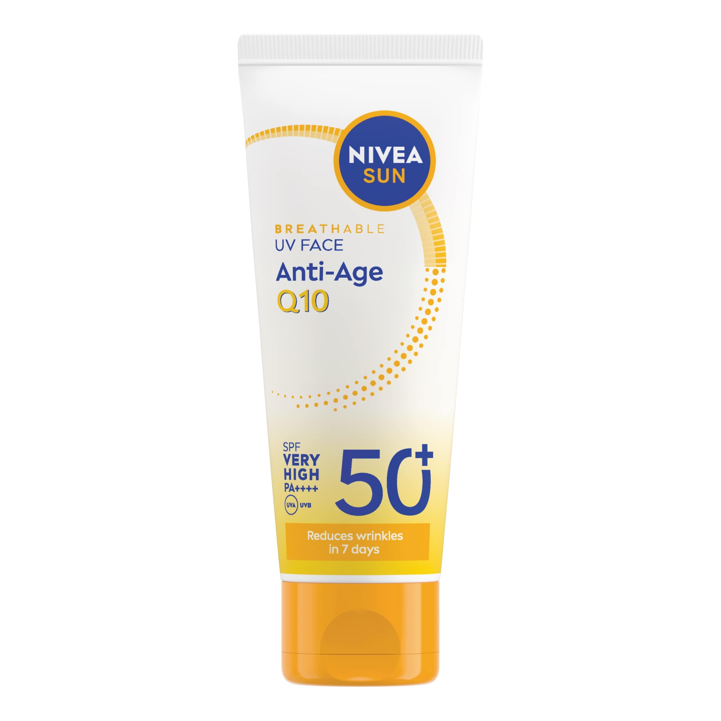 NIVEA SUN Breathable UV Face Anti-Age Q10 Sun Cream SPF50+ 40ml​