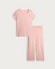 image 5 of F&F Pure Cotton Bow Print Pyjama Set in Pink