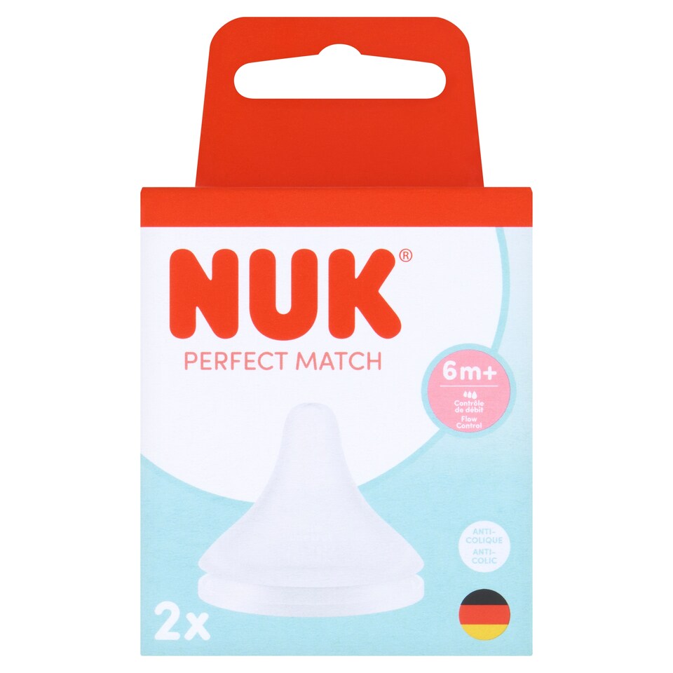 NUK Perfect Match Teat Flow Control 6m+ 2 Pieces