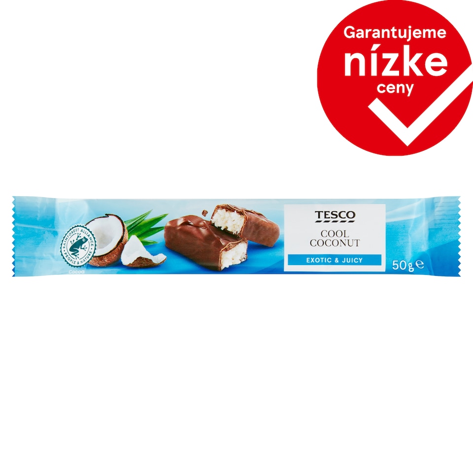 Tesco Kokosová tyčinka v mliečnej čokoláde 2 x 25 g (50 g)