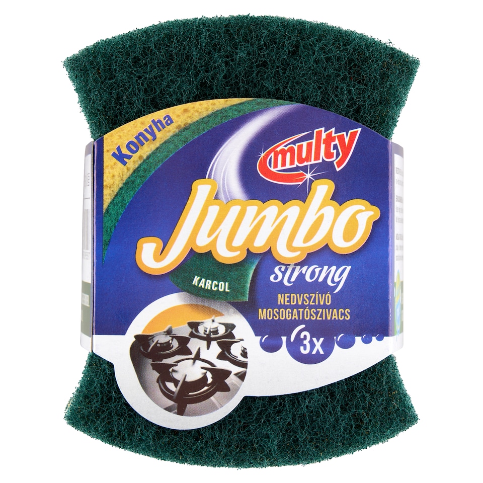 Multy Jumbo Strong nedvszívó mosogatószivacs 3 db