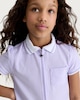 image 2 of F&F School Girls 2-Pack Gingham Short Sleeved Dresses in Lilac