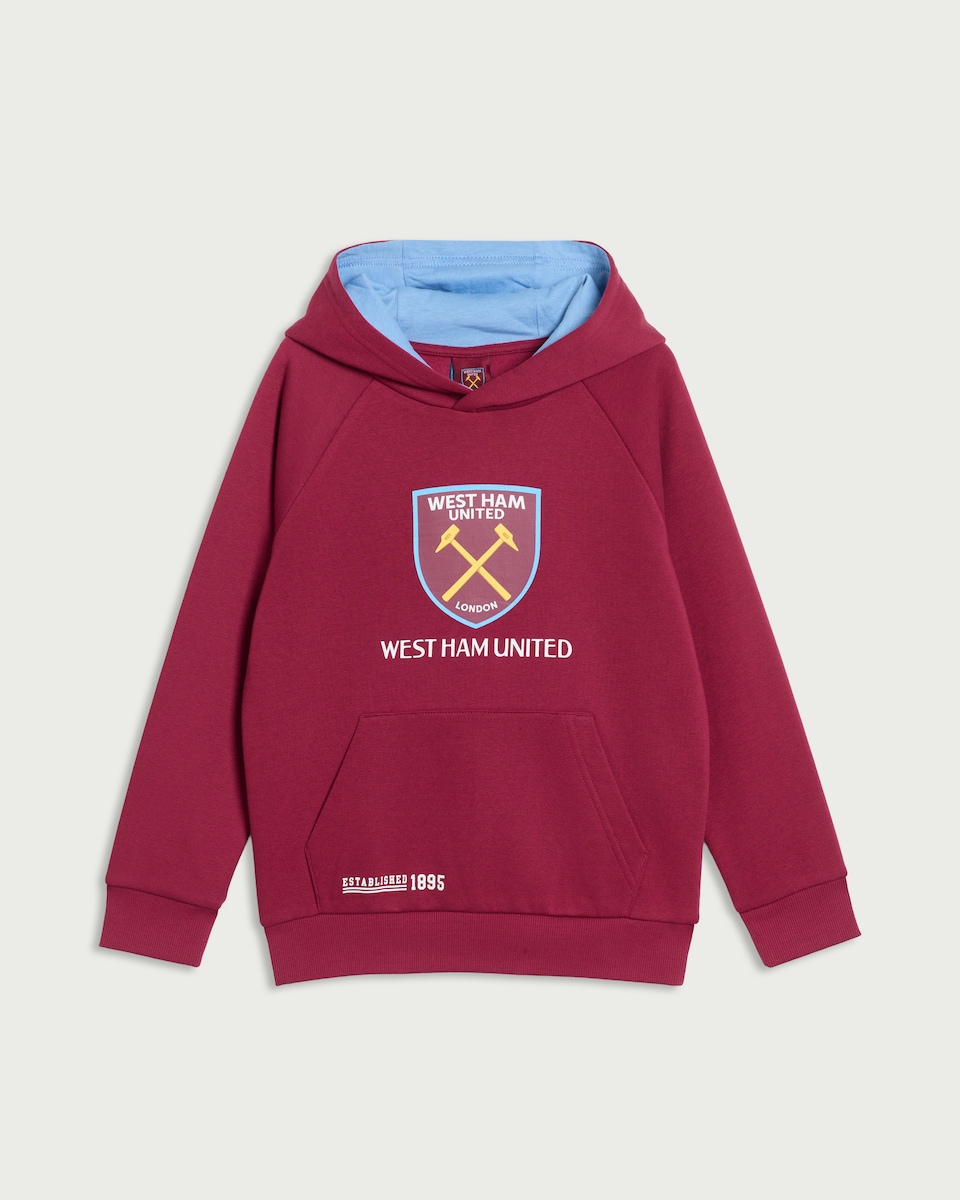 image 1 of West Ham United Cotton Rich Hoodie in Red