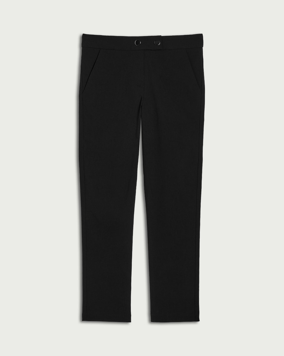 image 1 of F&F Girls School Skinny Fit Trousers in Black