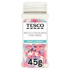Tesco Multi Colourd Unicorn Sprinkles 45G