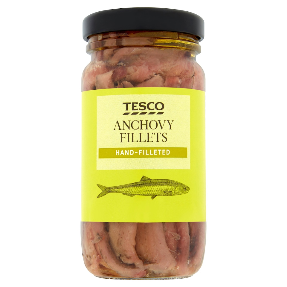 Tesco Anchovy Fillets In Olive Oil 100G Tesco Groceries