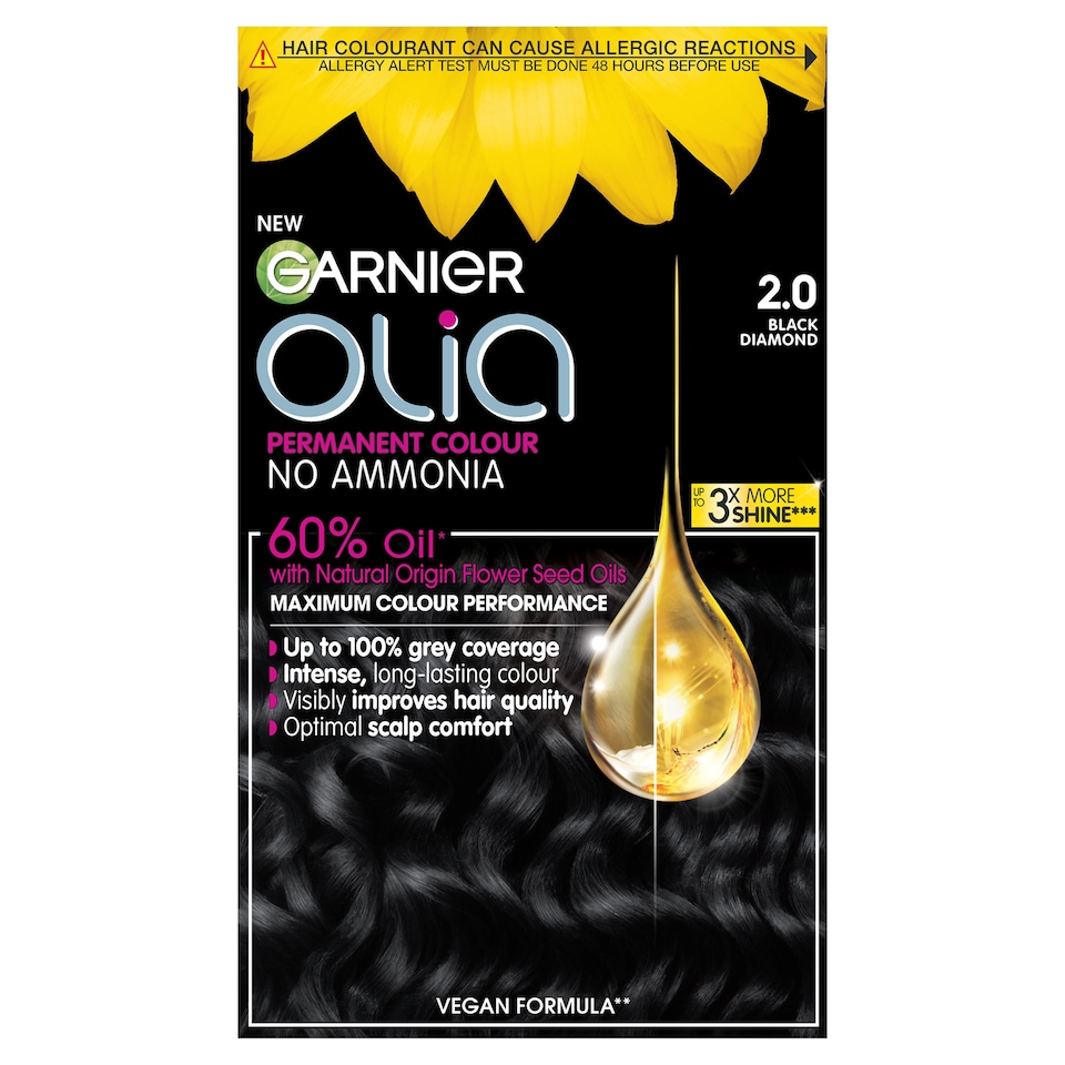 image 1 of Garnier Olia No Ammonia Permanent Hair Dye - Black Diamond 2.0