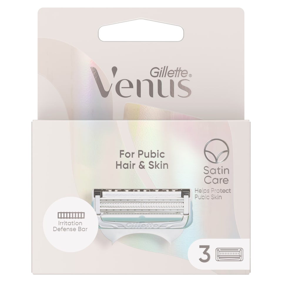 image 1 of Venus For Pubic Hair & Skin Women's Razor Blades x3