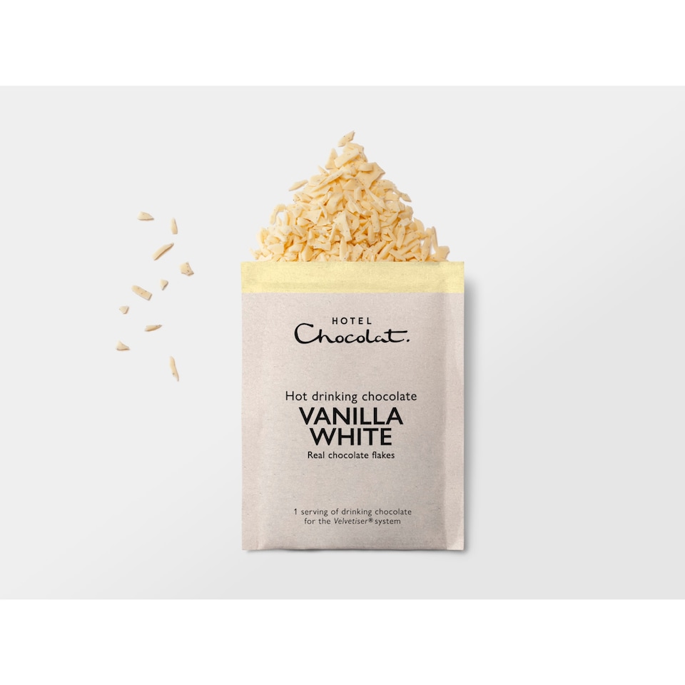 image 1 of Hotel Chocolat Hot Drinking Chocolate Vanilla White 5 x 31g