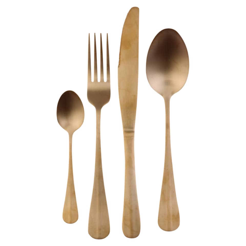 image 1 of F&F Home Cavendish Gold Brushed Cutlery Set 16 pcs