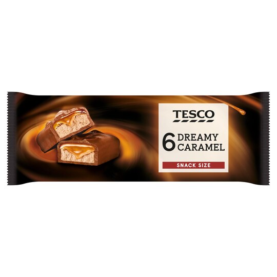 Tesco Dreamy Caramel Bars 6 X 40G Tesco Groceries