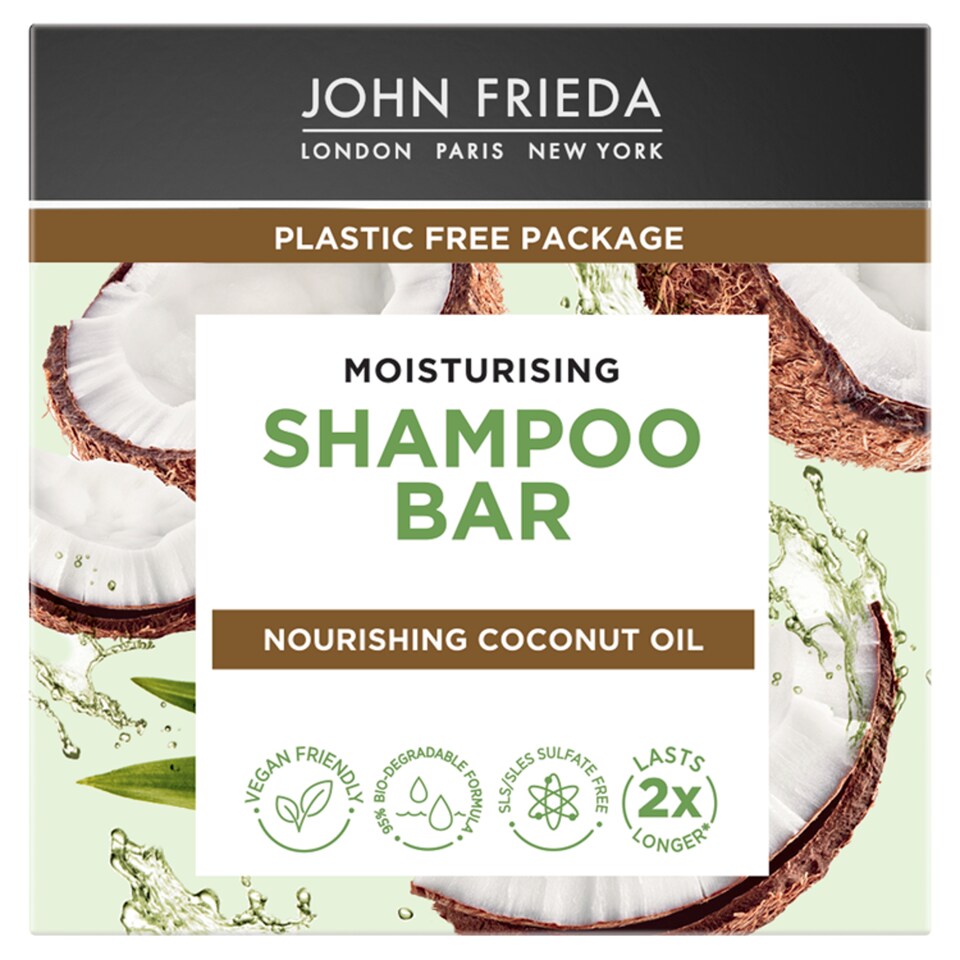 John Frieda Moisturising Shampoo Bar Coconut Oil 75G