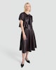 image 2 of OH ME OH MY Faux Leather Co-ord Midi Skirt in Black