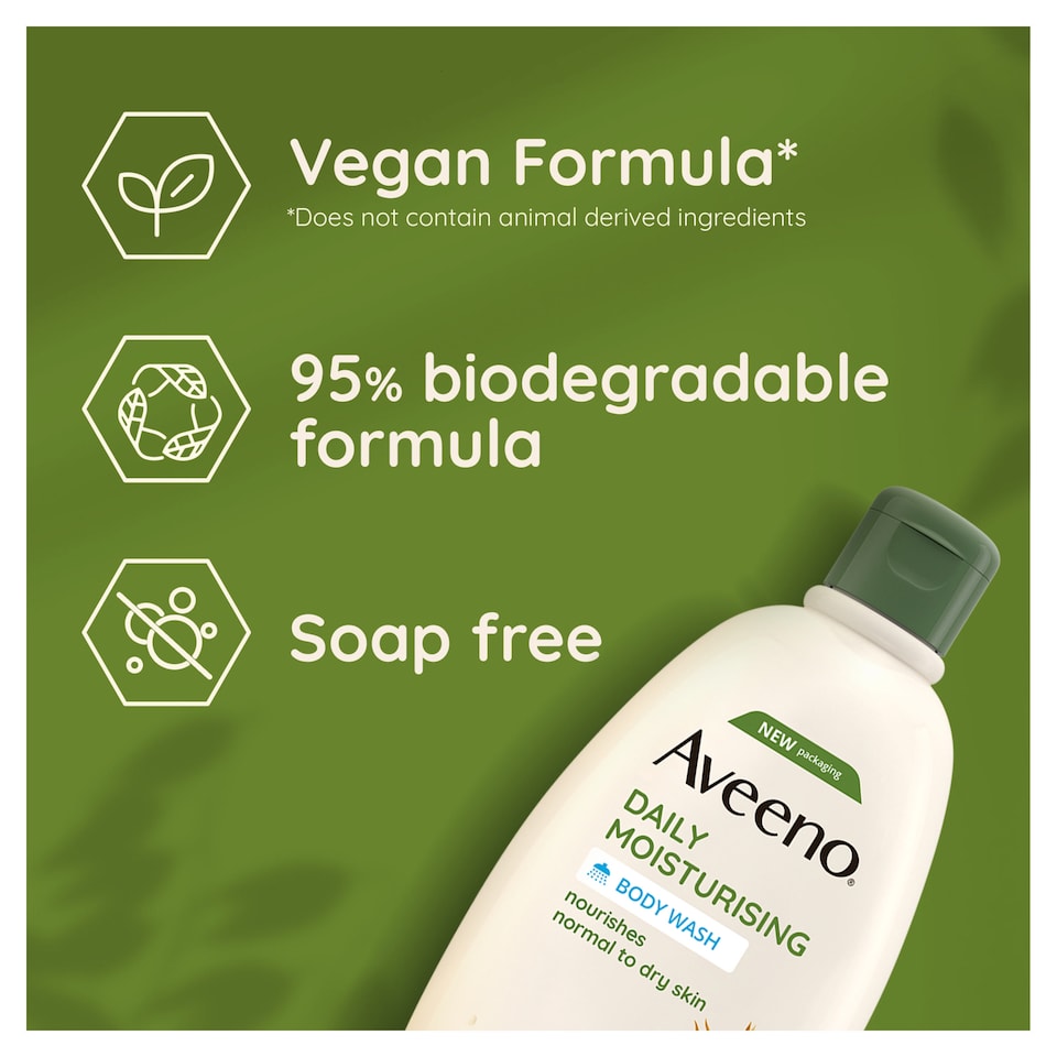 image 1 of Aveeno Daily Moisturising Body Wash Shower Gel Sensitive Skin 500ml