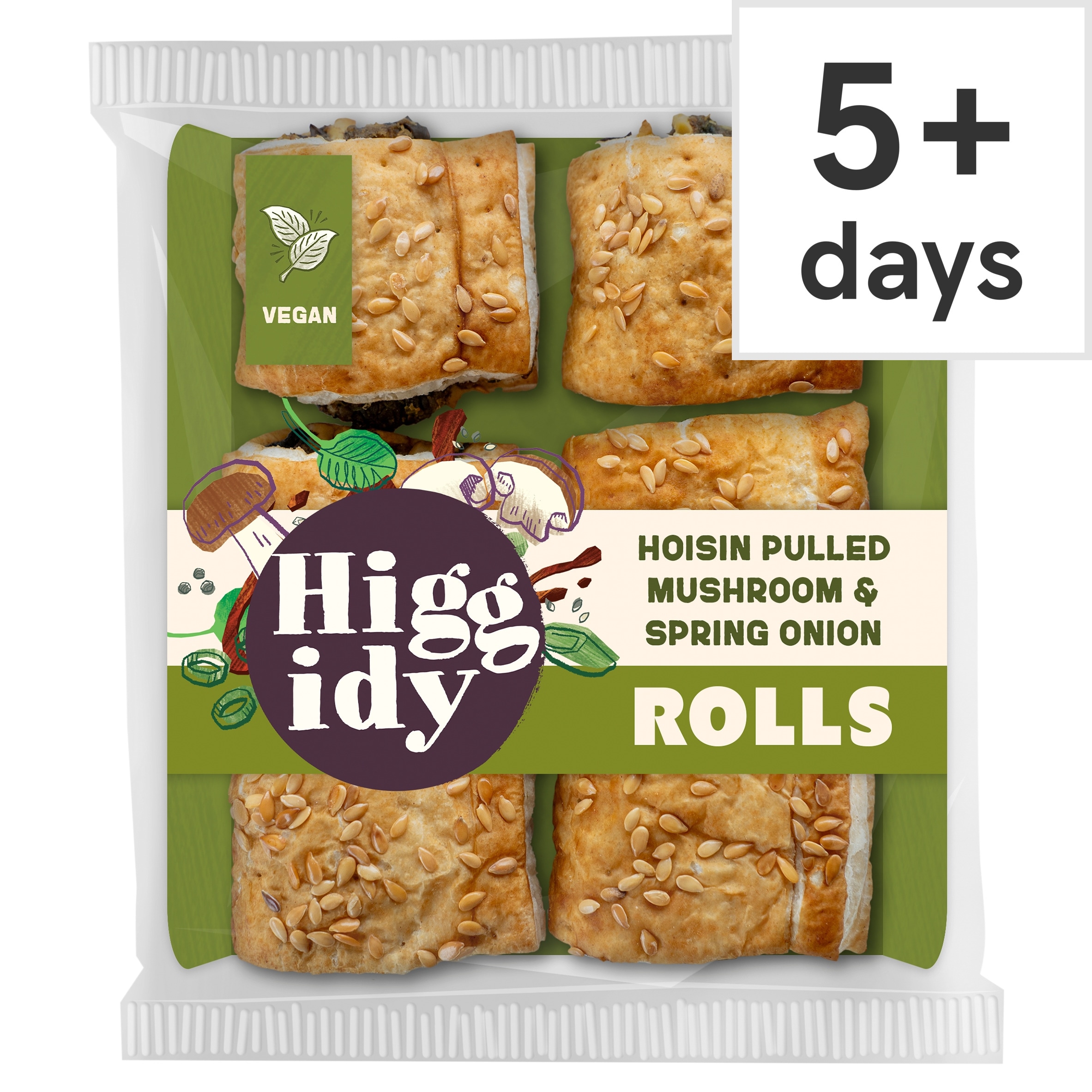 Higgidy Hoisin Pulled Mushroom & Spring Onion Rolls 160g