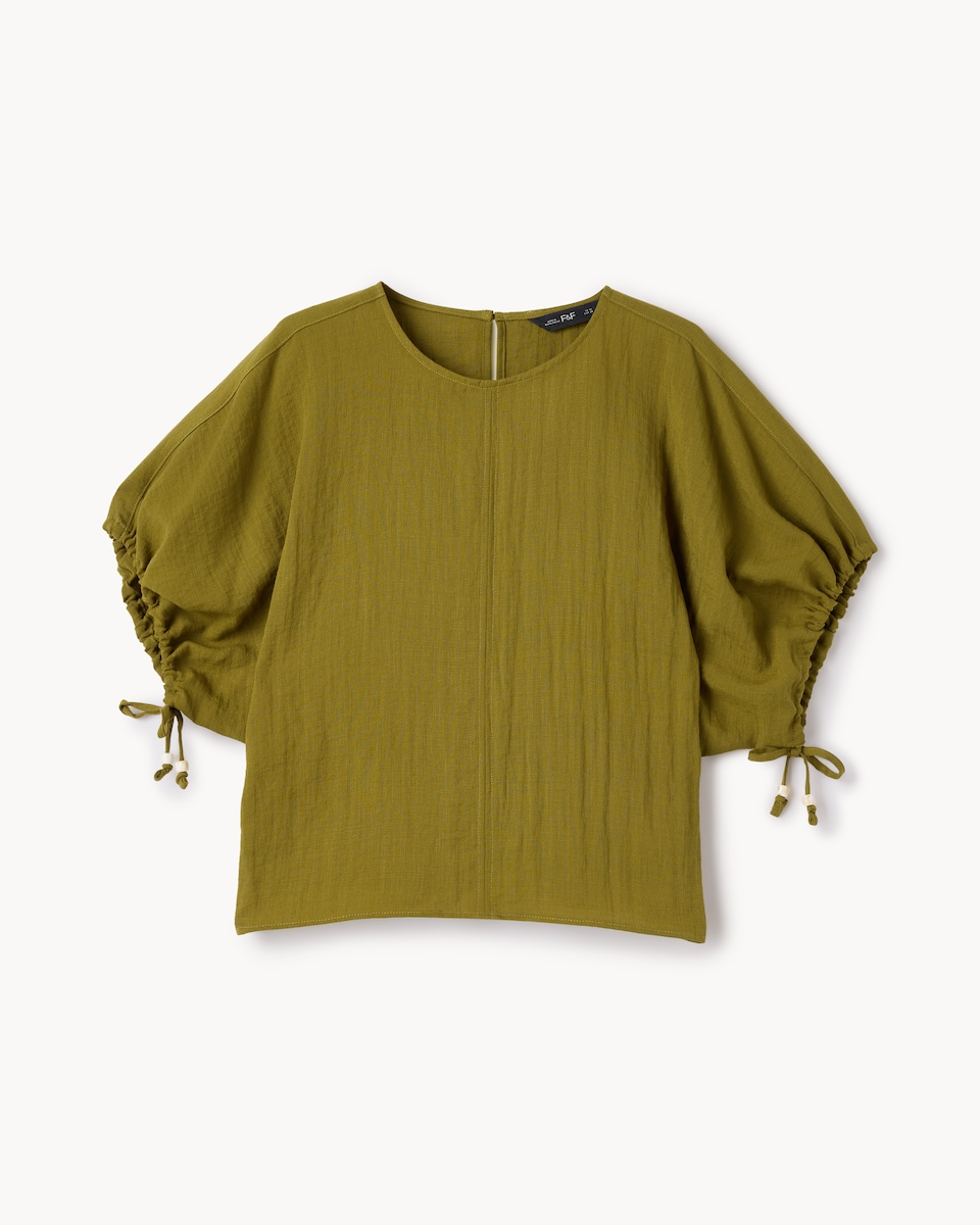 image 1 of F&F Textured Batwing Top in Olive