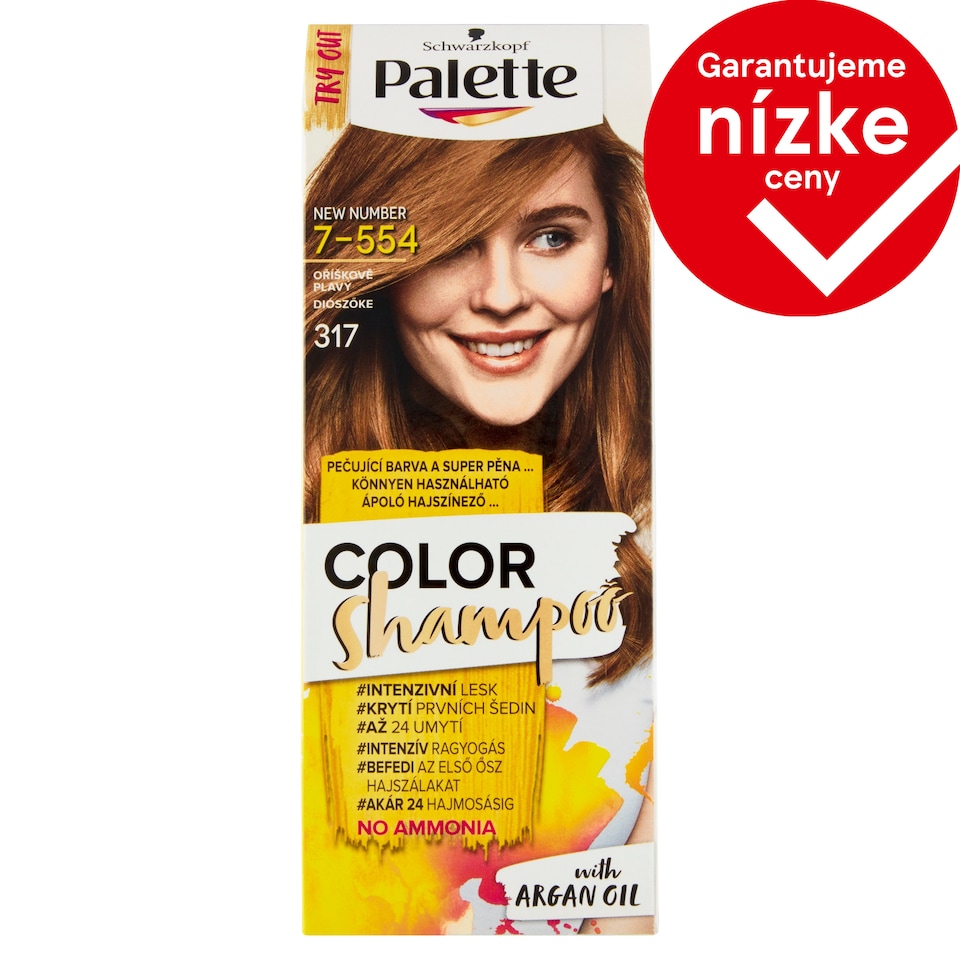 obrázok 1 z Schwarzkopf Palette Color Shampoo farba na vlasy Orieškovoplavý 7-554 (317)