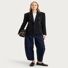 F&F Double Breasted Fitted Blazer in Black