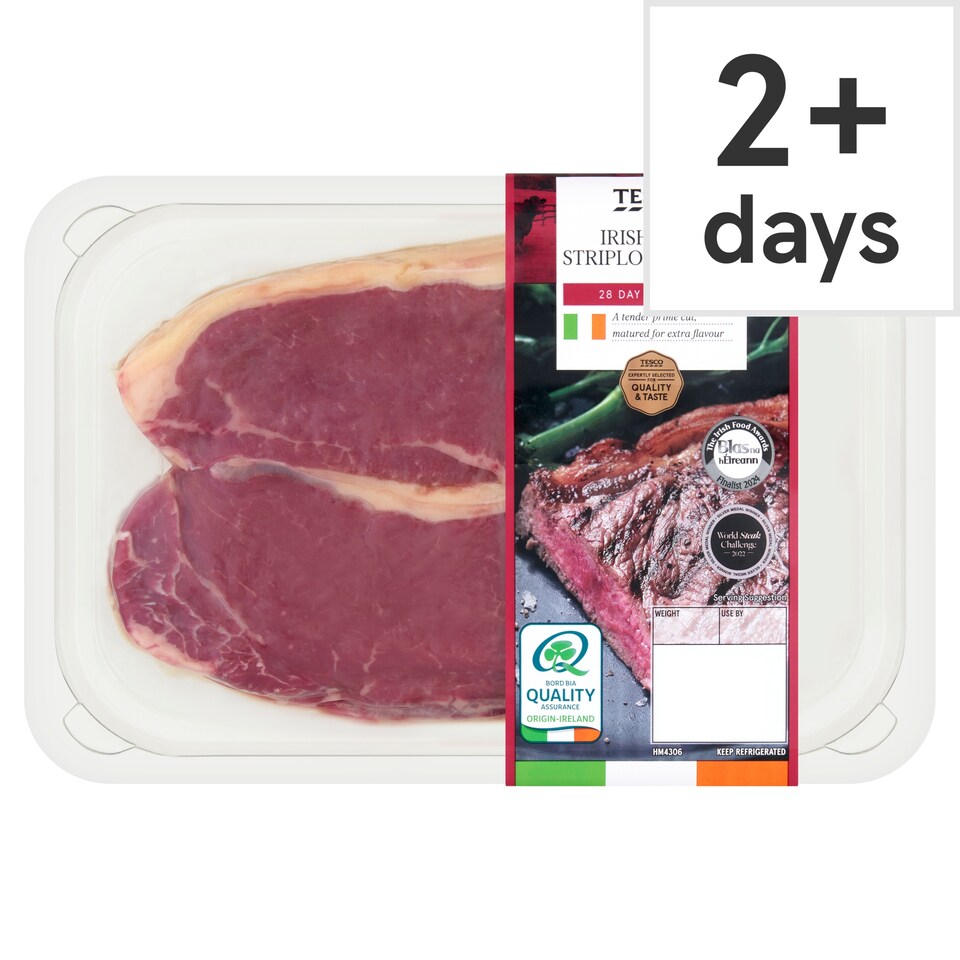Tesco Irish Striploin Steak 422G