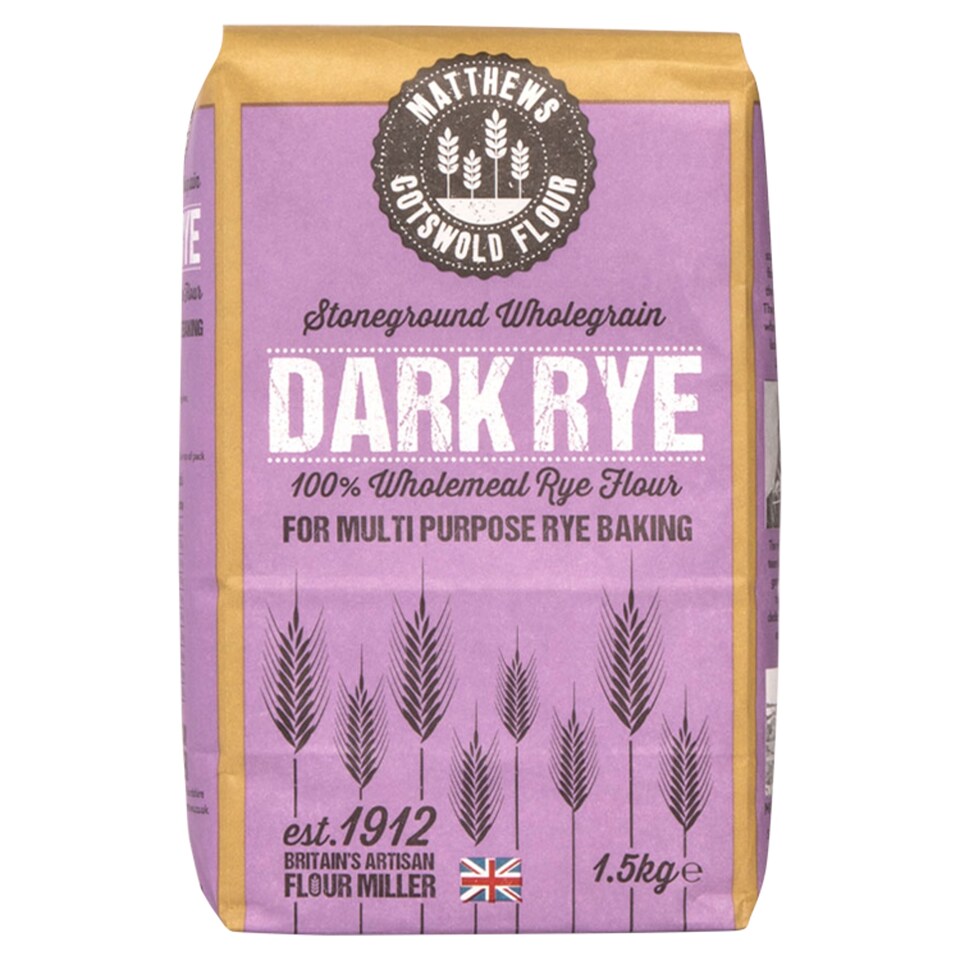 Matthews Flour Stone Ground Dark Rye Flour 1.5Kg