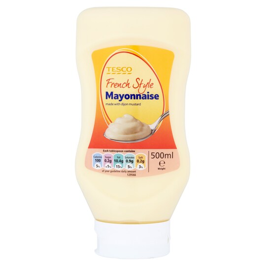 Tesco French Mayonnaise Squeezy 500Ml Tesco Groceries