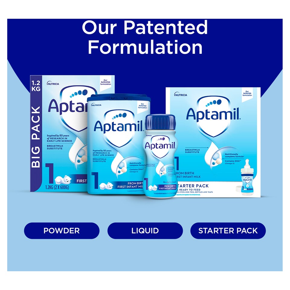 image 1 of Aptamil 1 First Milk Multipack 4X200ml Ready To Feed Liquid