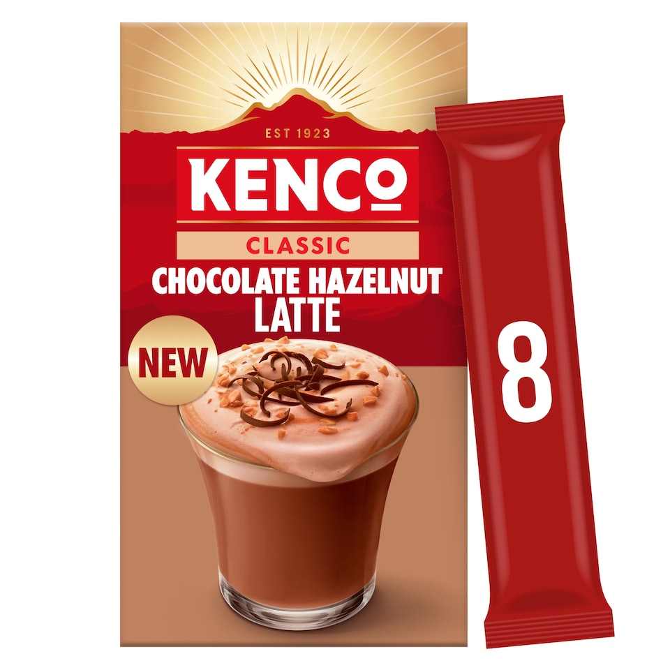 Kenco Chocolate & Hazelnut Latte 8 Pack 134.4g