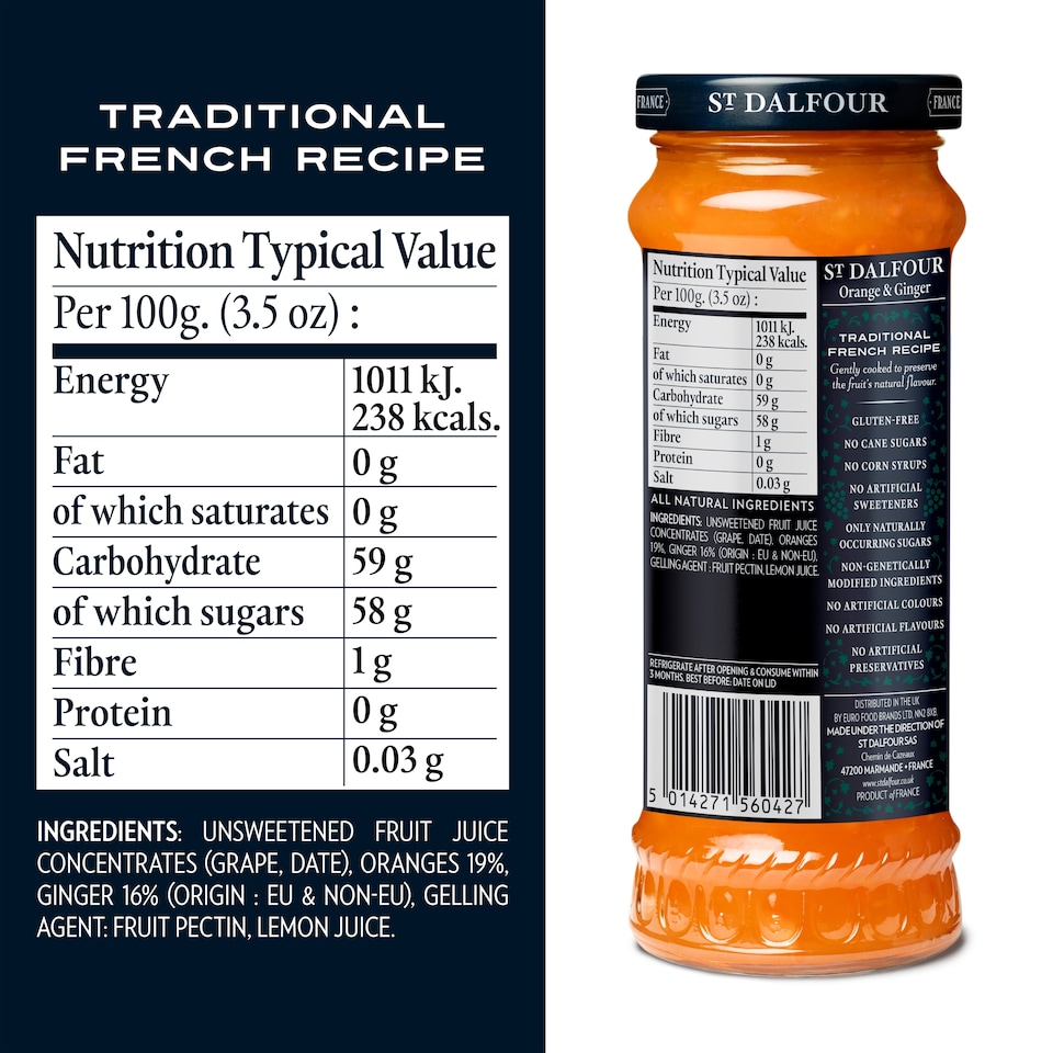 image 1 of St Dalfour Orange And Ginger Spread 284G