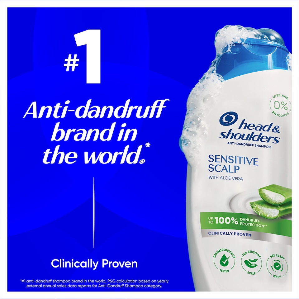 image 1 of Head & Shoulders Sensitive Scalp Anti Dandruff Shampoo 400Ml